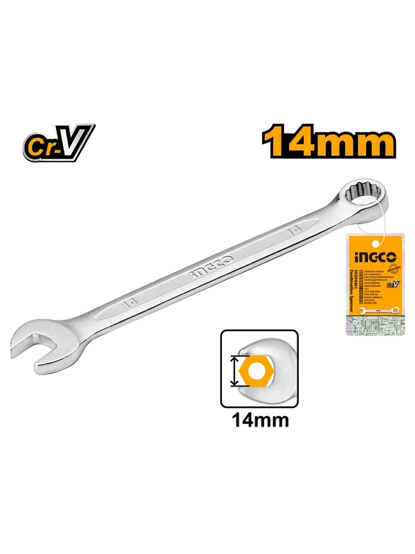 Ключ гаечный комбинированный INGCO HCSPA141, 14 мм