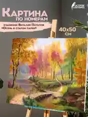 Картина по номерам Остров Сокровищ Осень в парке, 663280, на холсте на подрамнике 40х50 см