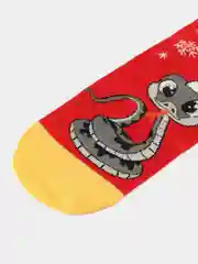 Бордовый носки новогодние