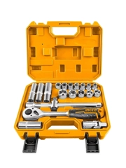 Трещотка с набором головок INGCO HKTS12201, 10-24 мм, 1/2"