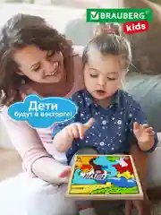 Пазл для малышей Brauberg Kids, 665250, деревянный Монтессори от 3 лет, сортер головоломка