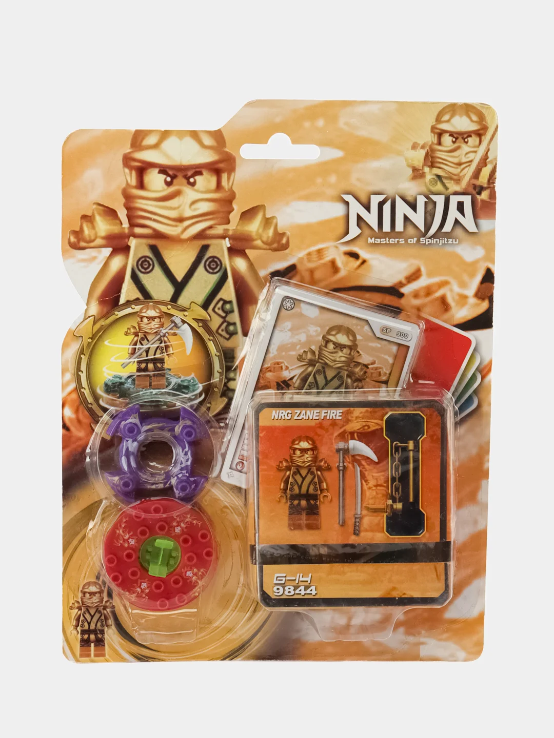 Желтый коллекция ниндзяги "NinjaGo" в асс. собери свою армию 8 видов/цветов
