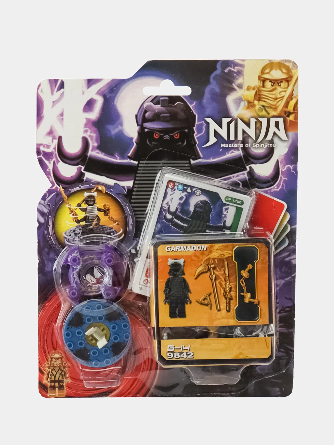 Фиолетовый коллекция ниндзяги "NinjaGo" в асс. собери свою армию 8 видов/цветов