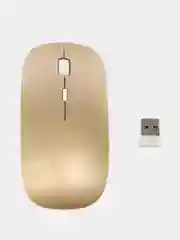 Золотой компьютерная мышь оптическая, беспроводная, бесшумная, RGB-подсветка, 1200-1600 DPI