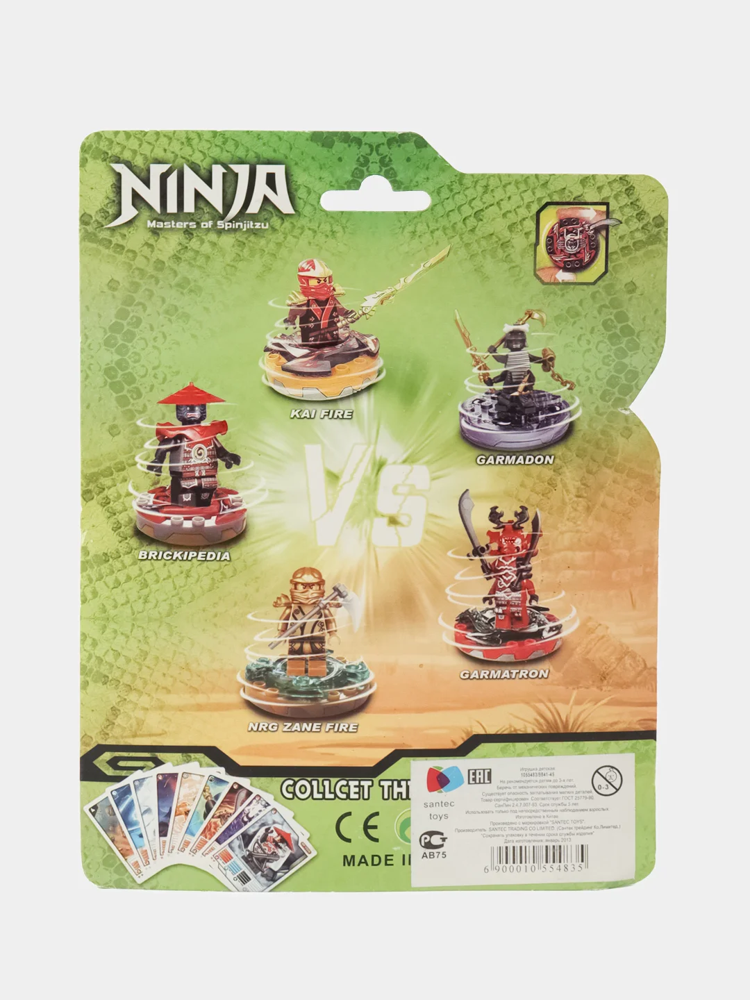 Красный коллекция ниндзяги "NinjaGo" в асс. собери свою армию 8 видов/цветов