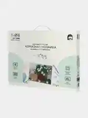 Алмазная мозаика ТРИ СОВЫ "Белые цветы", 40х50 см, холст на деревянном подрамнике