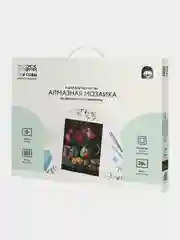 Алмазная мозаика ТРИ СОВЫ "Пионы и клубника", 40х50 см, холст на деревянном подрамнике