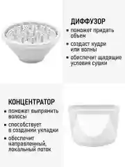 Белый фен OBSIDIAN BS-HD503A Технология tourmaline ionic белый жемчуг
