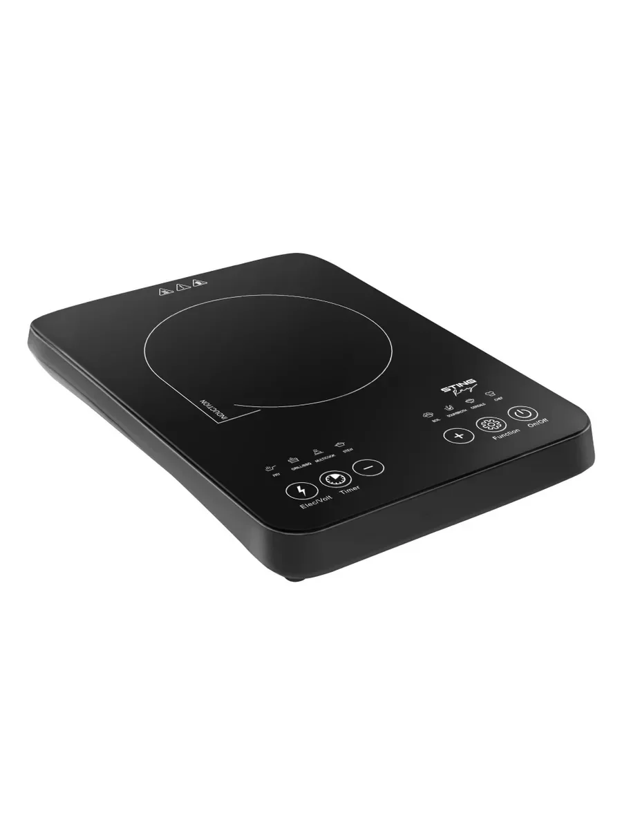 Черный электрическая индукционная безимпульсная плитка STINGRAY ST-HP3508A темное серебро