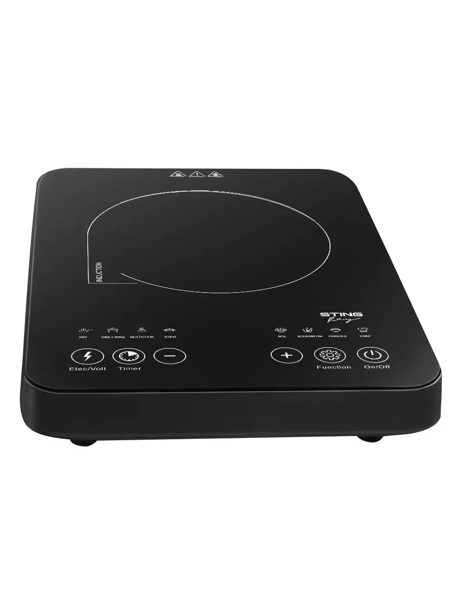 Черный электрическая индукционная безимпульсная плитка STINGRAY ST-HP3508A темное серебро