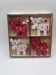 Новогодние елочные игрушки Олени Снежинки  Игрушки из дерево/ Набор елочных игрушек/ 12 шт