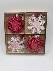 Новогодние елочные игрушки Олени Снежинки  Игрушки из дерево/ Набор елочных игрушек/ 12 шт
