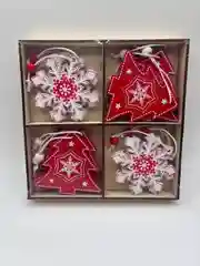 Новогодние елочные игрушки Олени Снежинки  Игрушки из дерево/ Набор елочных игрушек/ 12 шт