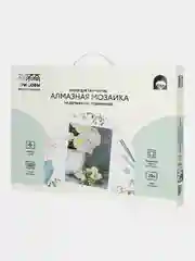 Алмазная мозаика Три совы "Садовые цветы", холст на деревянном подрамнике, 30х40 см