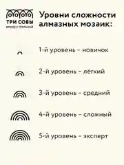 Алмазная мозаика Три совы "Пристань", холст на деревянном подрамнике, 30х40 см