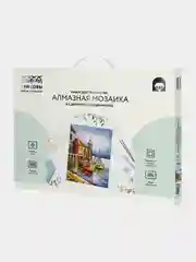 Алмазная мозаика Три совы "Пристань", холст на деревянном подрамнике, 30х40 см