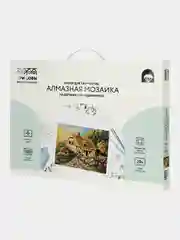 Алмазная мозаика Три совы "Сказочная избушка", холст на деревянном подрамнике, 30х40 см