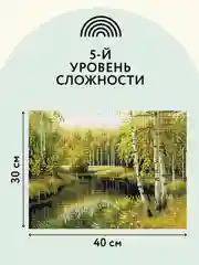 Алмазная мозаика Три совы "Летний пейзаж", холст на деревянном подрамнике, 30х40 см