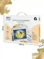 Картина по номерам на холсте Три совы "Лимоны", с поталью, красками и кистями, 30х40 см