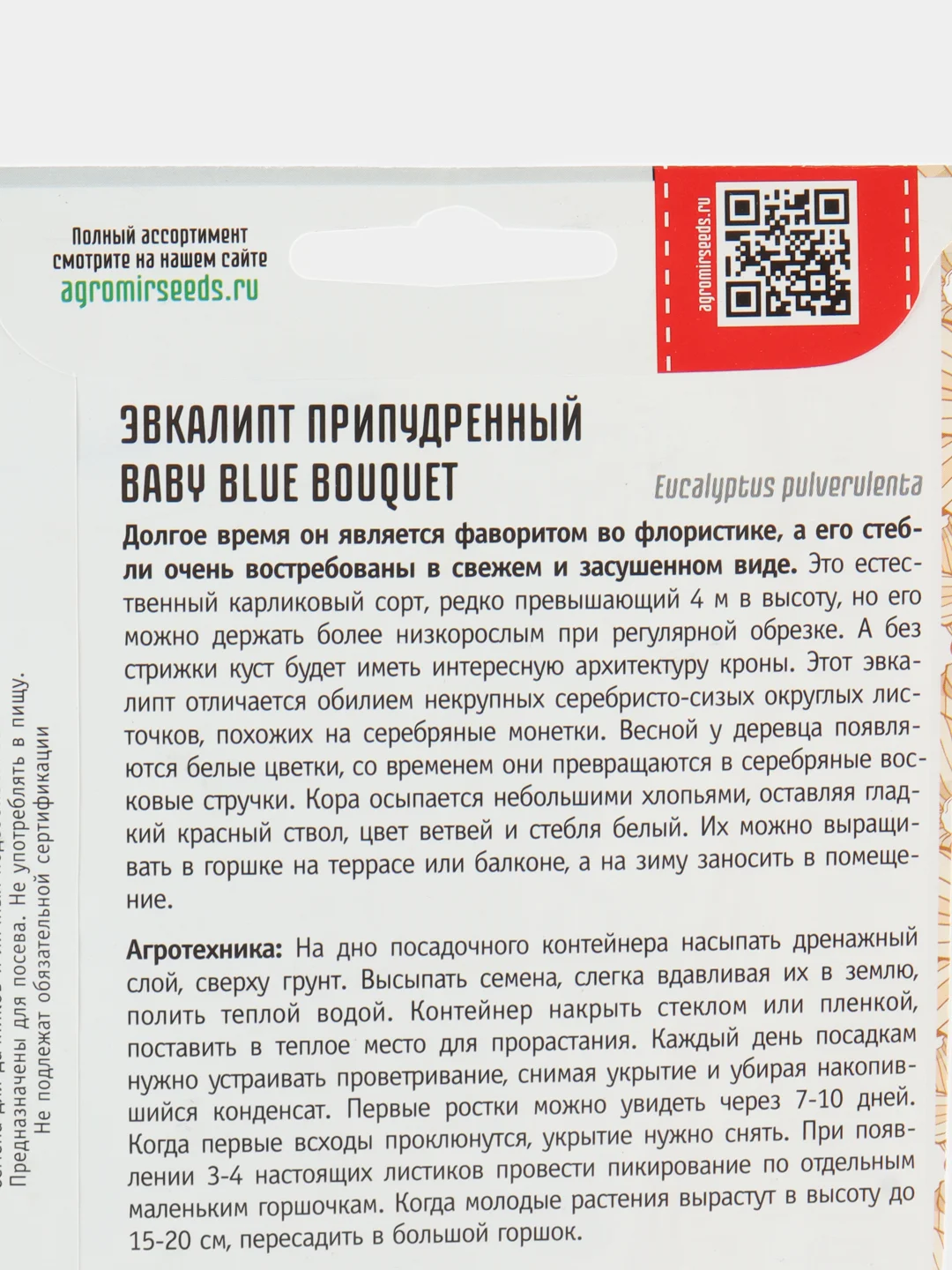 Эвкалипт припудренный Baby Blue Bouquet (семена,цветы)