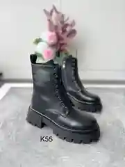 Черный женские ботинки, зимние, натуральная шерсть