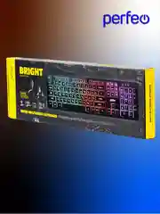 Клавиатура Perfeo "BRIGHT", GAME DESIGN, низкие кнопки, подсветка, USB