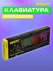 Клавиатура Perfeo "BRIGHT", GAME DESIGN, низкие кнопки, подсветка, USB