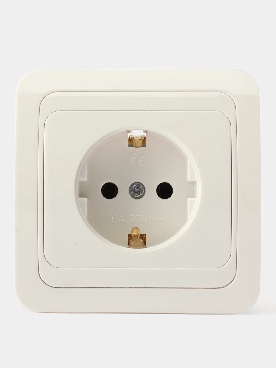 Розетка Smartbuy SBE-02w-16-S1-Z-c, 1 гнездо, 16А, с заземлением, белая