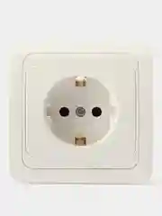 Розетка Smartbuy SBE-02w-16-S1-Z-c, 1 гнездо, 16А, с заземлением, белая