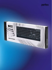 Perfeo клавиатура "Nice" стандартная, USB, черная