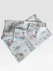 Пелёнка муслиновая детская, 130х100 см, 100%хлопок + 2 платочка (салфетки)