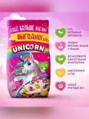 Готовый завтрак UNICORN Радужные колечки с фруктовым вкусом, 375 г