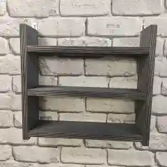 Черный полка настенная деревянная