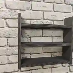 Черный полка настенная деревянная