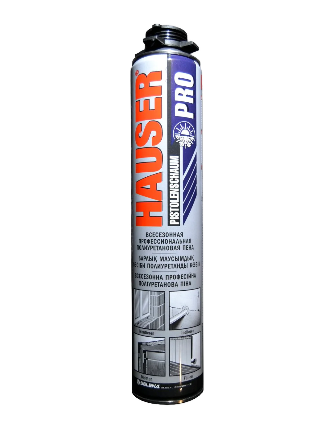 Профессиональная Монтажная Пена Всесезонная HAUSER PRO, БОЛЬШОЙ объем