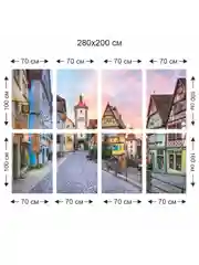 Фотообои бумажные Симфония "Сказочный город", 280х200 см