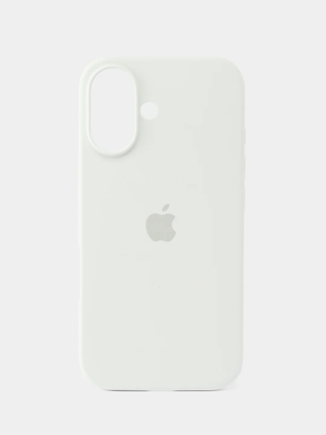 Белый чехол силиконовый для iphone 16, 16pro, 16promax