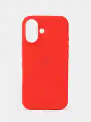 Красный чехол силиконовый для iphone 16, 16pro, 16promax