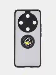 Черный чехол противоударный HONOR X9B (ХОНОР Х9Б), с металлической подставкой кольцом