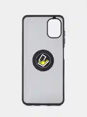 Черный чехол противоударный Samsung Galaxy A06, с металлической подставкой кольцом