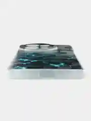 Бирюзовый чехол на Vivo V40 Lite 5G / Виво В40 Лайт 5G прозрачный, с принтом, защита камеры
