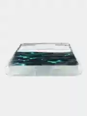 Бирюзовый чехол на Xiaomi Mix Flip / Сяоми Микс Флип прозрачный, с принтом, защита камеры