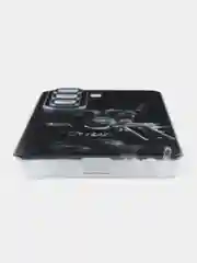 Серый металлик чехол на Infinix Hot 50 4G / Инфиникс Хот 50 4G прозрачный, с принтом, защита камеры