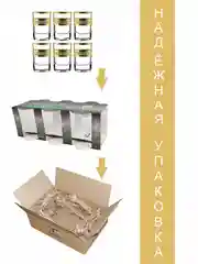 Стопки для водки и ликера, подарочный набор 6 шт, 60 мл, золото PROMSIZ коллекция Ультра