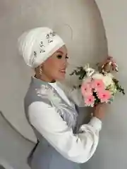 Серебряный украшение на мусульманский платок веточка на Никах