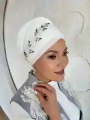 Розовый украшение на мусульманский платок веточка на Никах