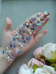 Синий украшение на мусульманский платок веточка на Никах