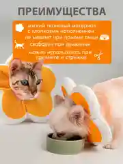 Голубой защитный воротник для кошек и собак, ветеринарный, мягкий