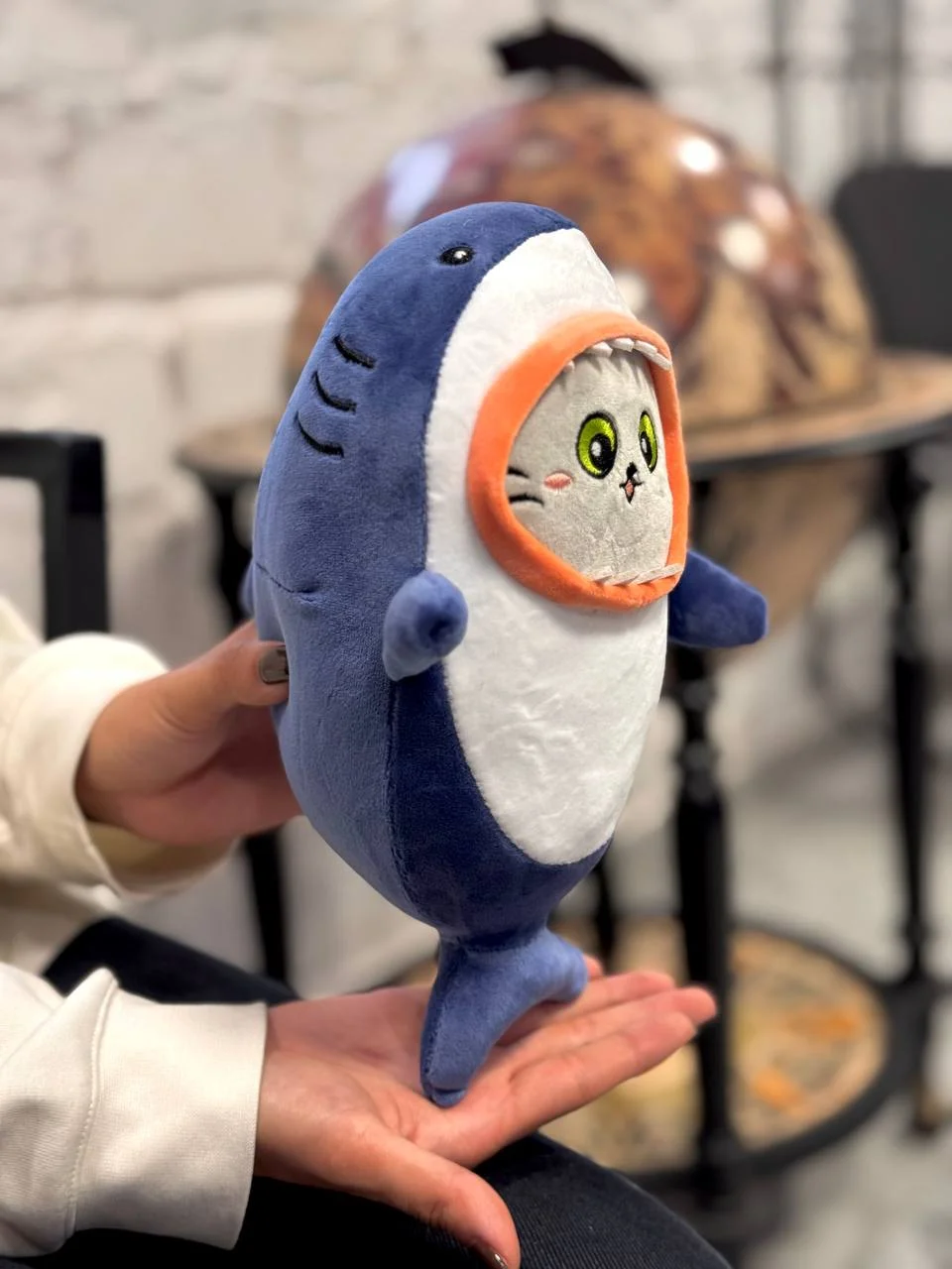 Мягкая игрушка Котакула, плюшевая кот акула, 30 см