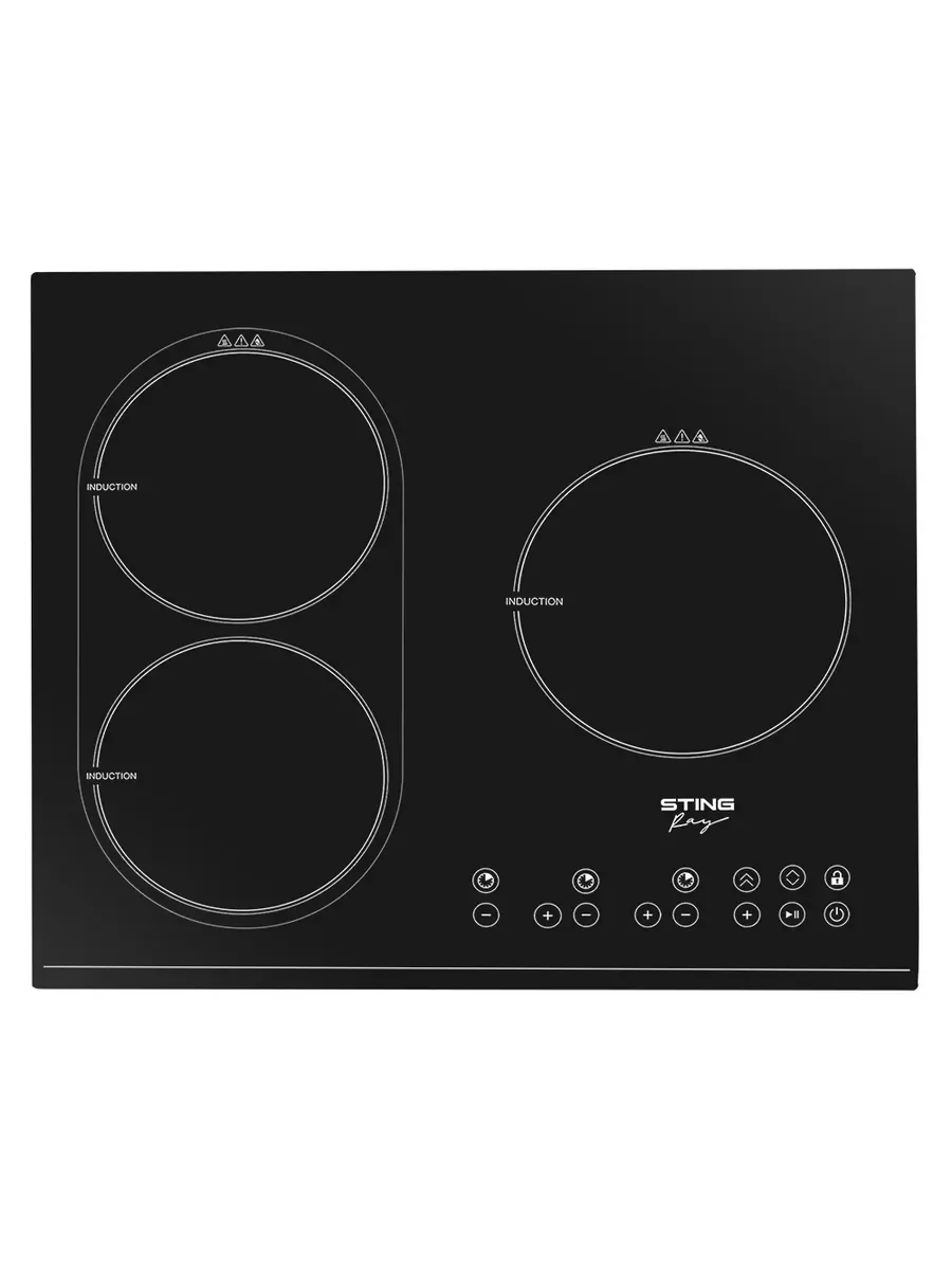 Черный электрическая индукционная безимпульсная плитка STINGRAY ST-HP3513A сталь